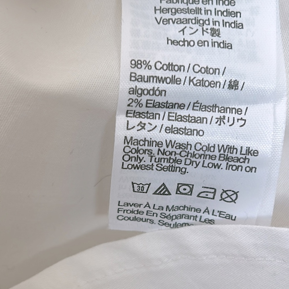 J.CREW Sleeveless button down NWT size XL white cotton & elastane - Picture 5 of 5